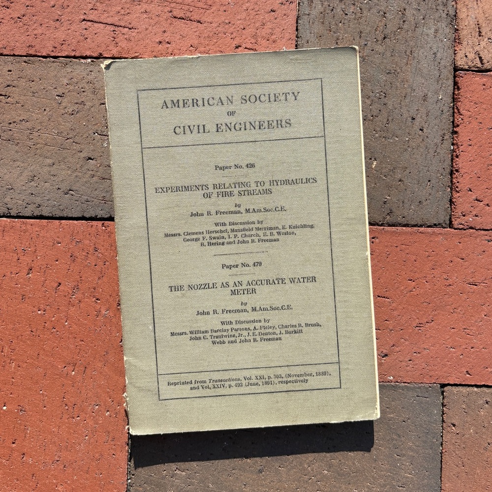 Ca 1900 American Society of Civil Engineers Experiments Hydraulics Fire Streams